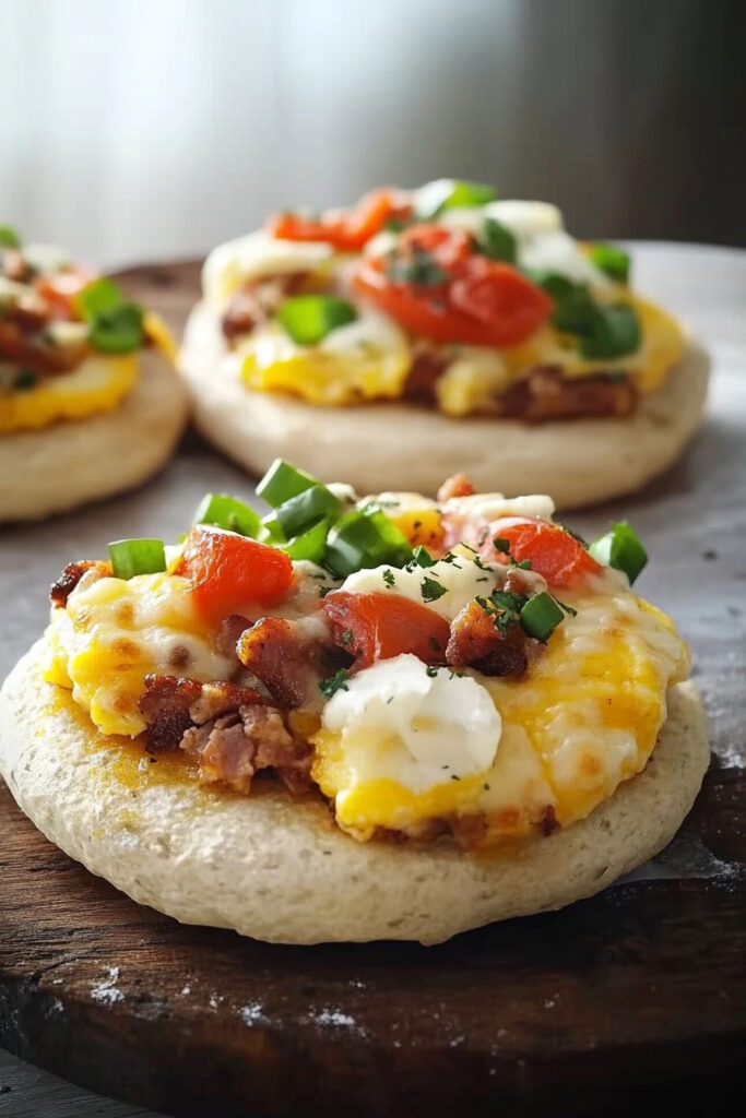 Instructions English Muffin Breakfast Pizza