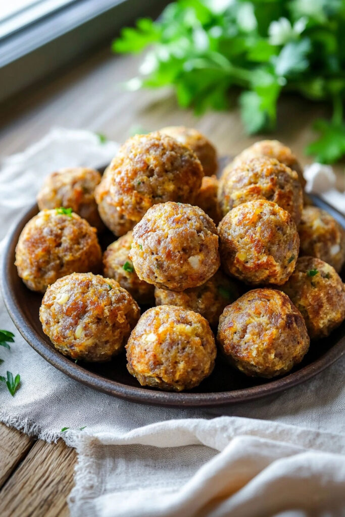 Preparation of Sausage Pancake Balls