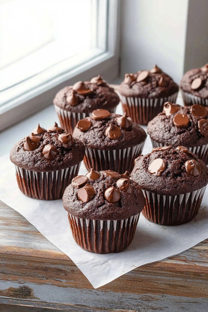 Recipe Instructions Sour Cream Double Chocolate Muffins