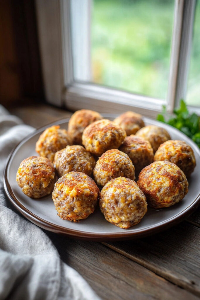 Serving Suggestion Sausage Pancake Balls