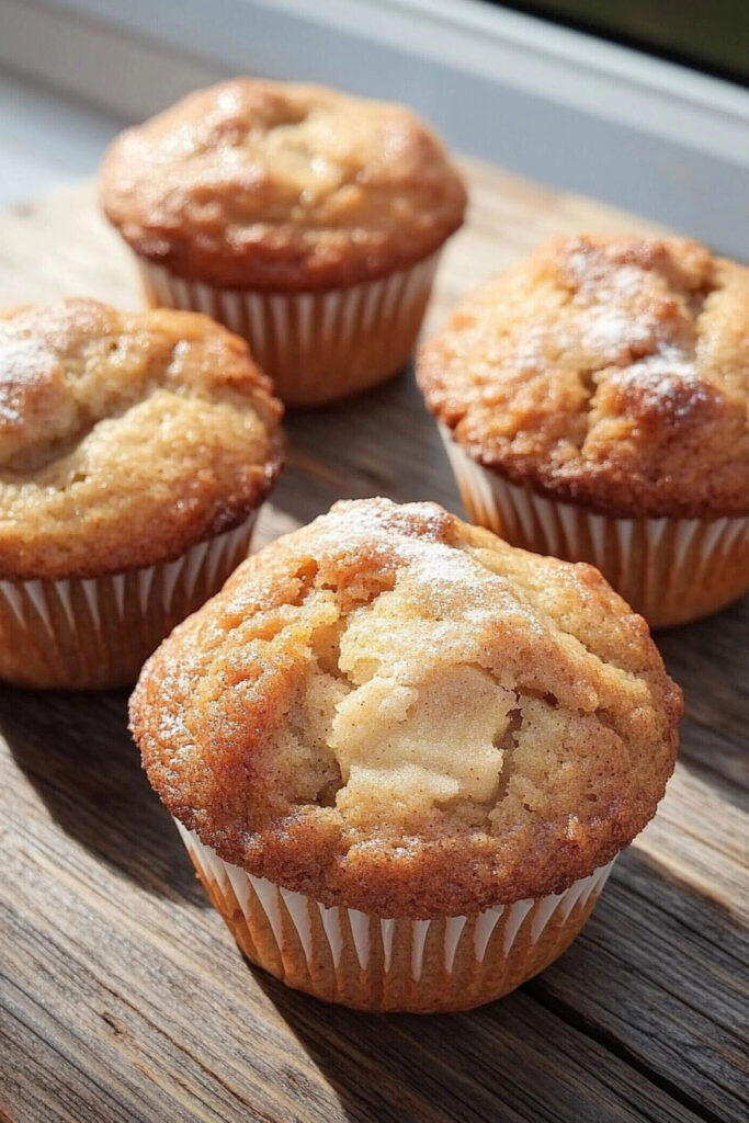 Serving the Apple Sour Cream Muffins