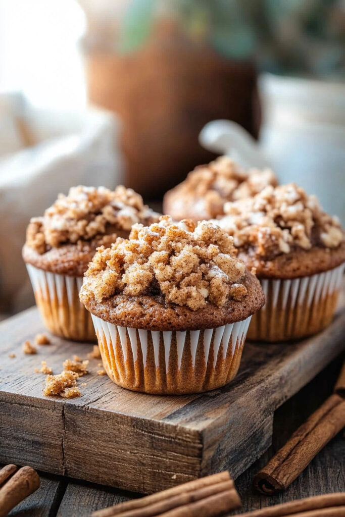 Serving the Cinnamon Coffee Cake Muffins