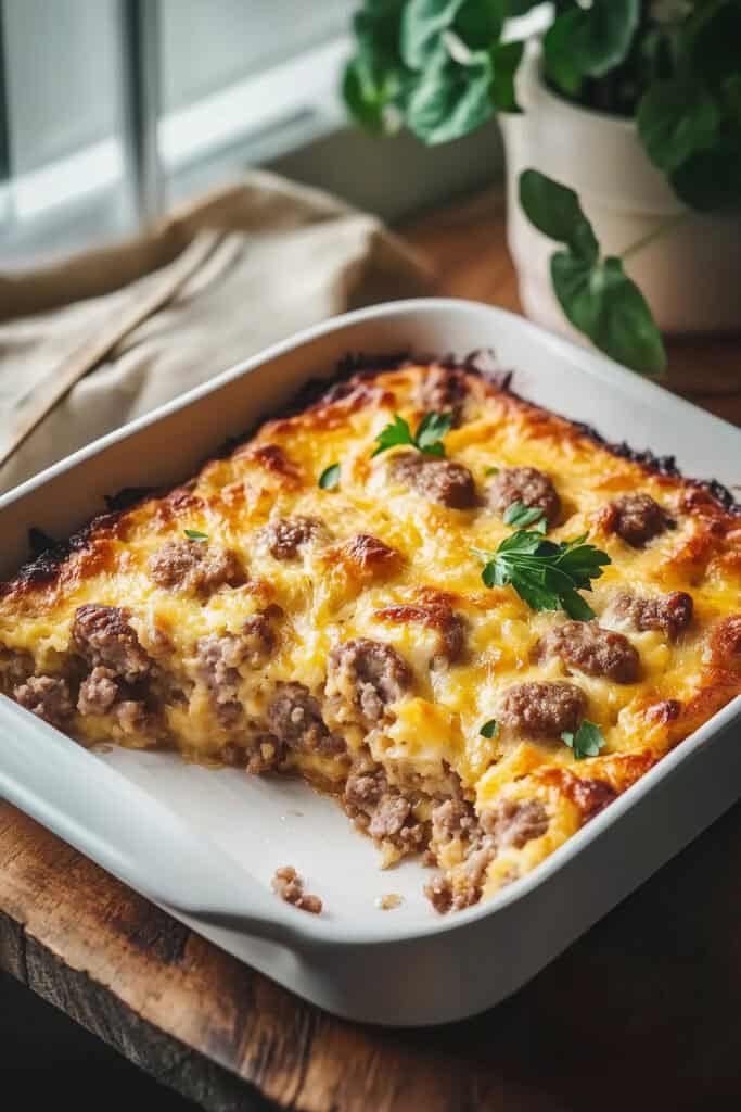 Slice and Serve sausage breakfast casserole