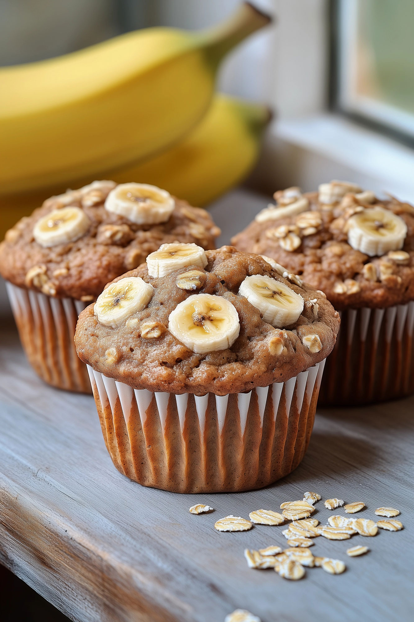 Oatmeal banana muffins