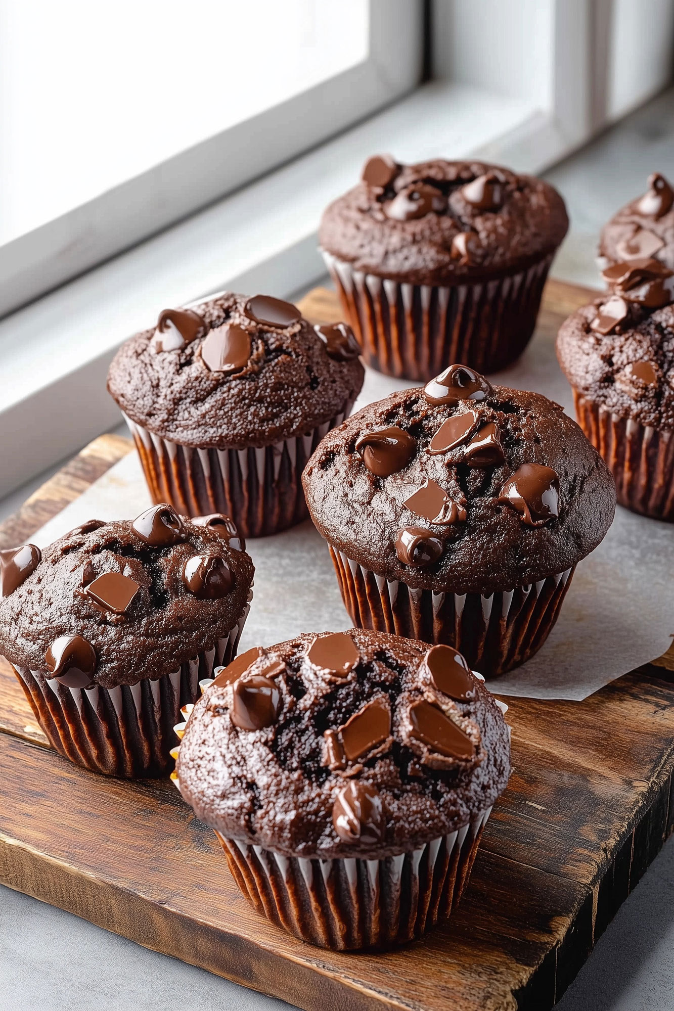 Sour Cream Double Chocolate Muffins