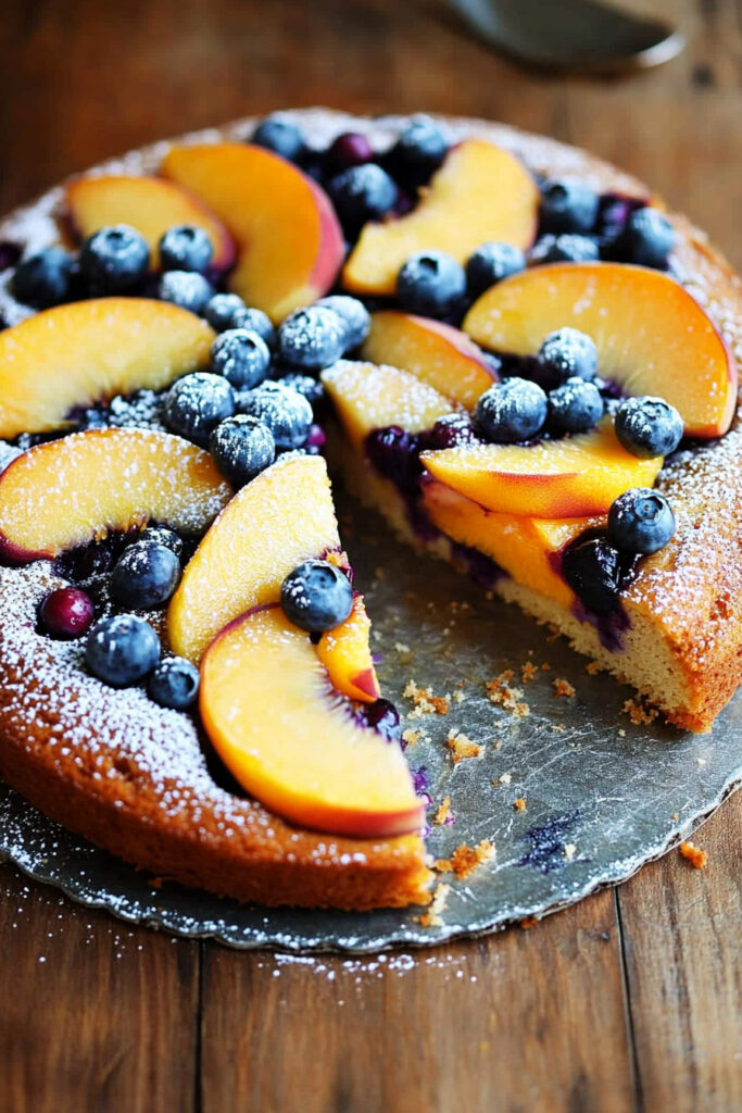 Bake the Peach and Blueberry Greek Yogurt Cake