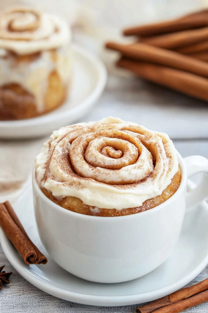 Cinnamon Roll Mug Cake