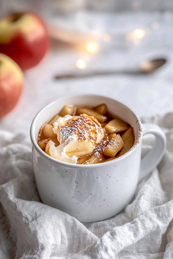 How to Serve Your Apple Mug Cake