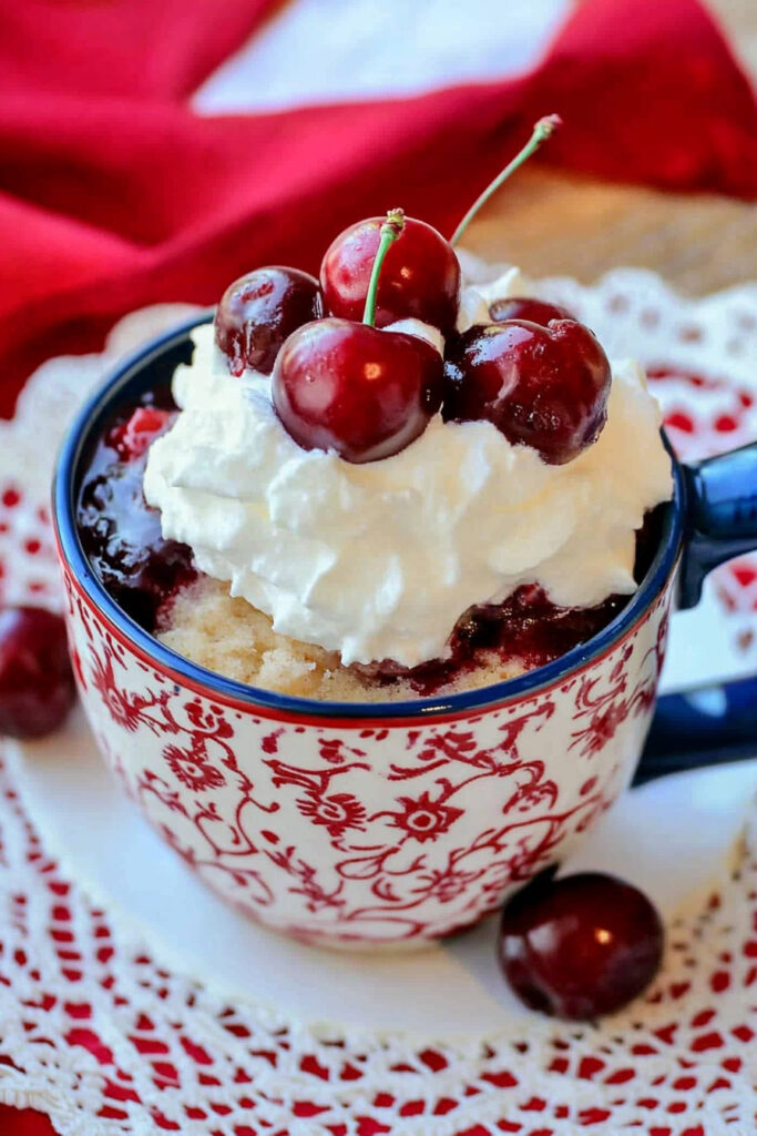 Instructions for Making Cherry Mug Cake