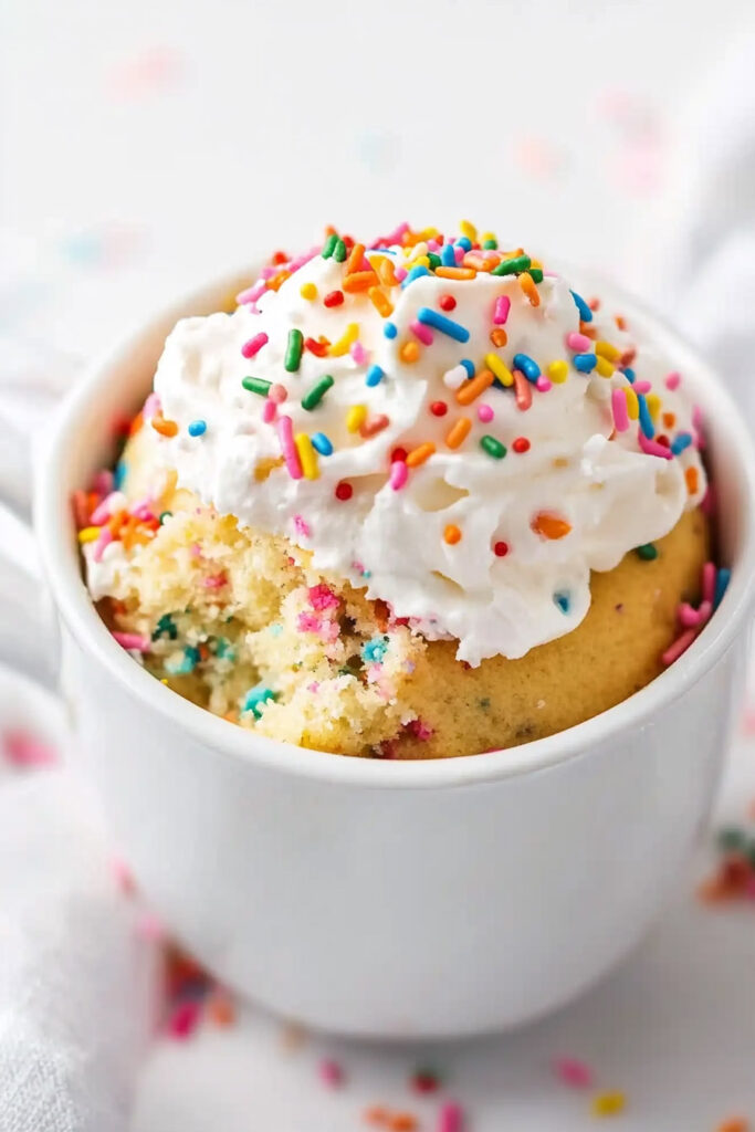 Instructions for Making Funfetti Mug Cake