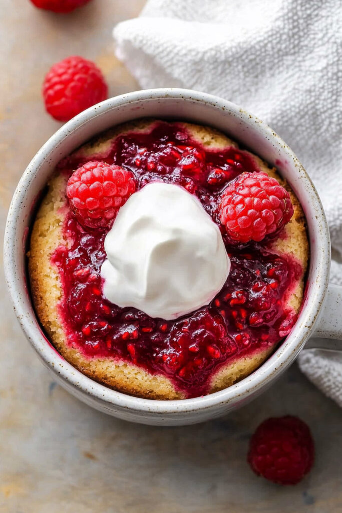 Instructions for Raspberry Mug Cake