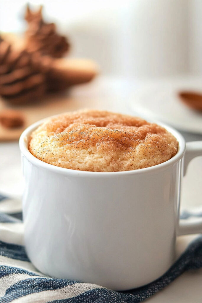 Instructions for Snickerdoodle Mug Cake