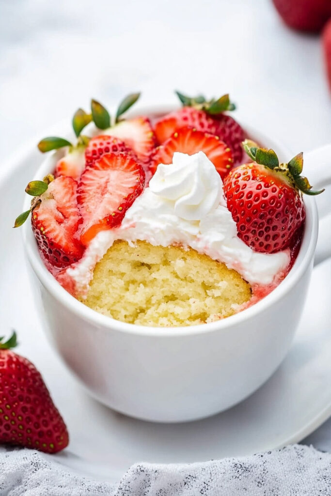 Instructions for Strawberry Mug Cake