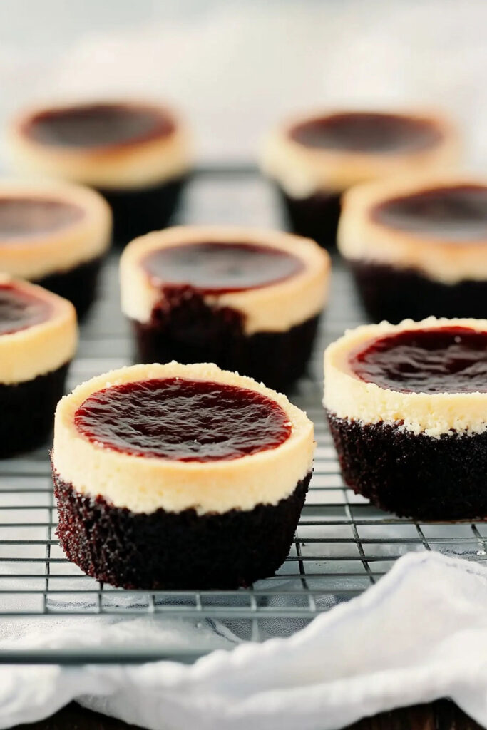 Mini Black Bottom Cheesecakes