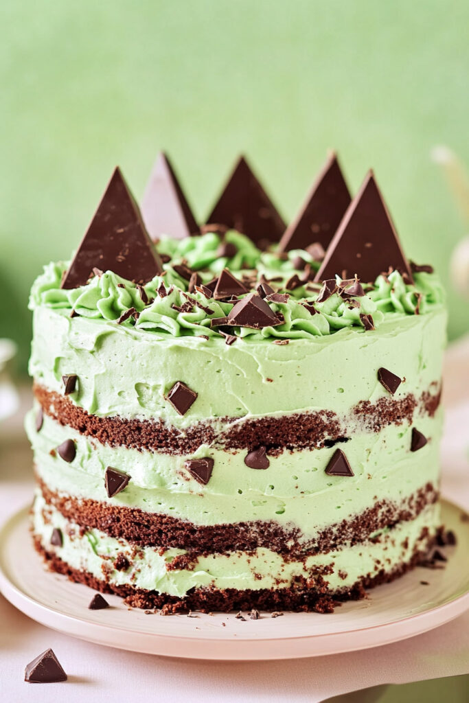 Mint Chocolate Chip Layer Cake Recipe