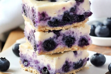 No Bake Blueberry Cheesecake Bars