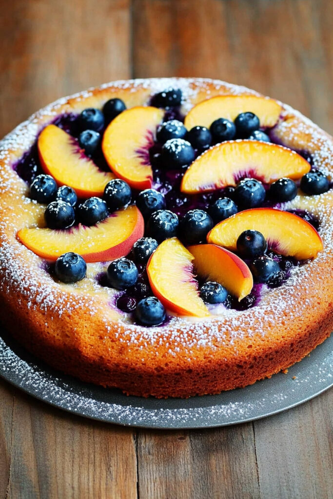 Peach and Blueberry Greek Yogurt Cake Recipe