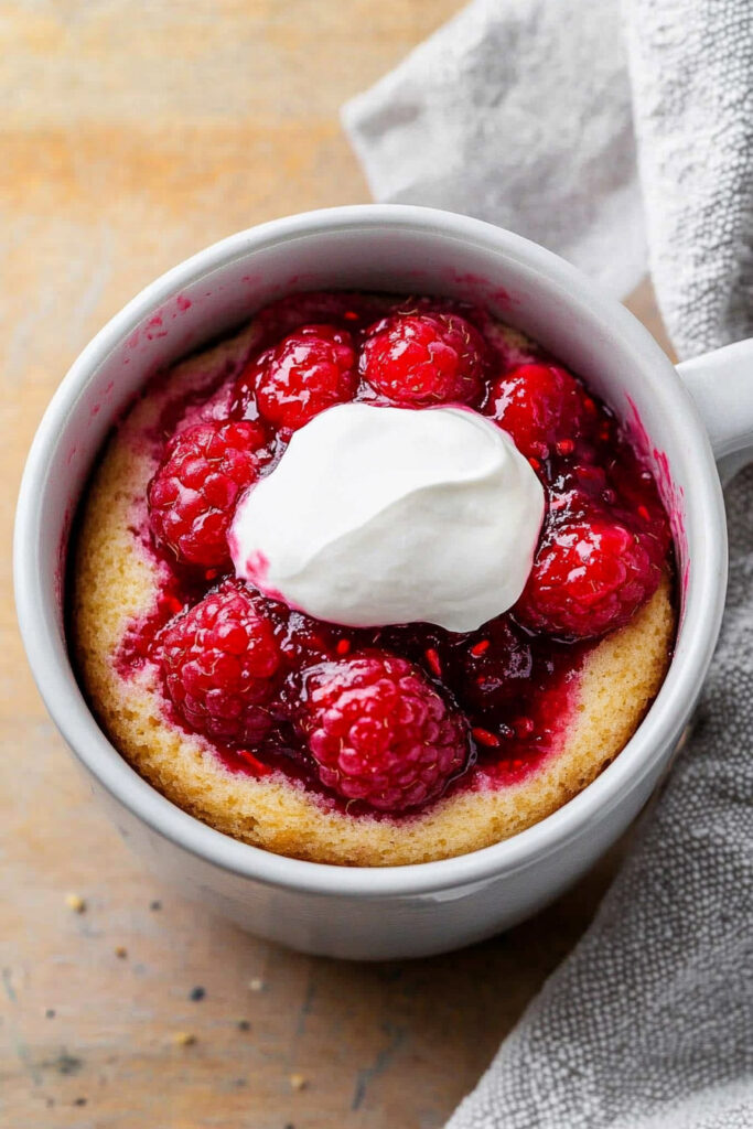 Perfect Raspberry Mug Cake