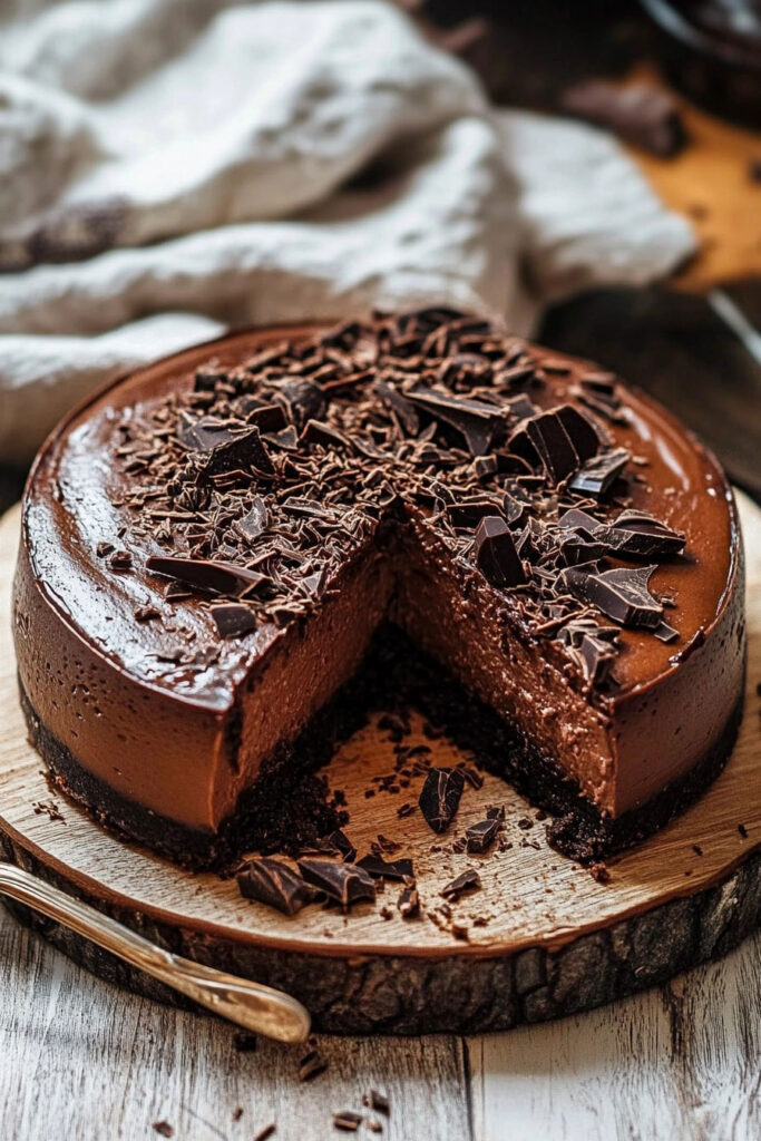 Preparation Dark Chocolate Cheesecake