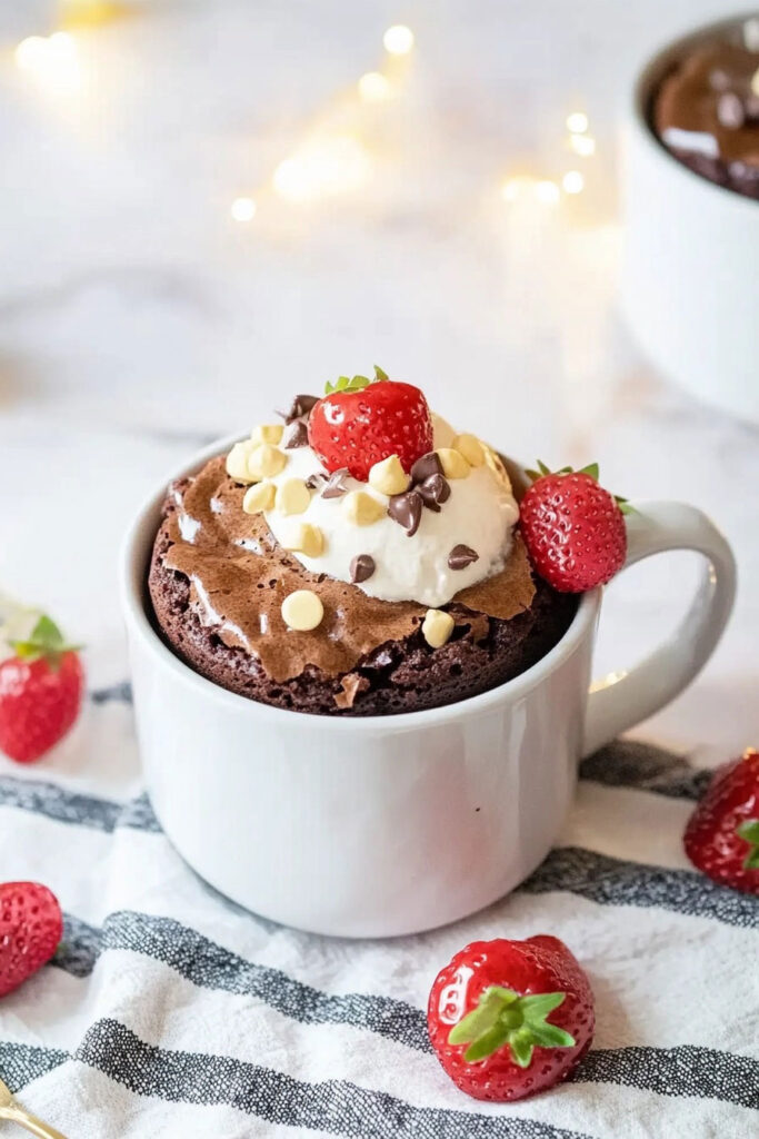 Preparation and Cooking Brownie in a Mug