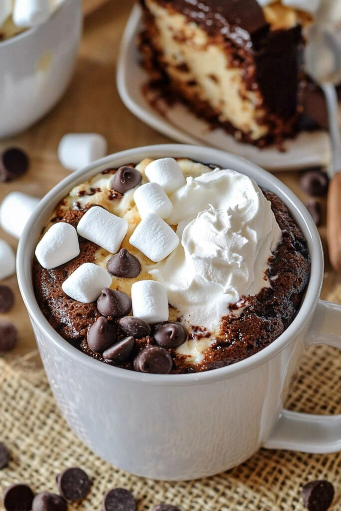 Preparation for S'mores Chocolate Mug Cake