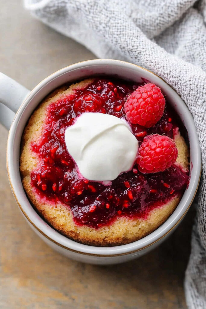 Raspberry Mug Cake