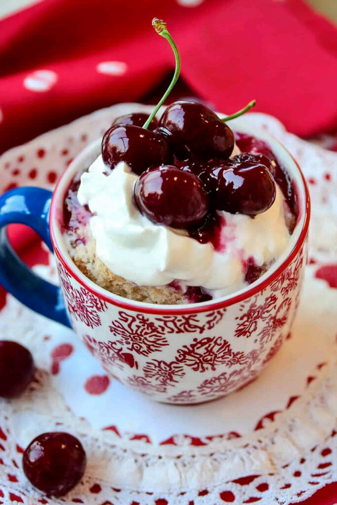 Serve the Cherry Mug Cake