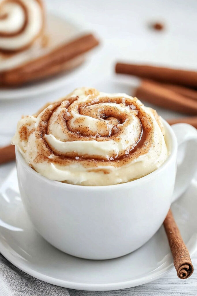 Serving Suggestions Cinnamon Roll Mug Cake