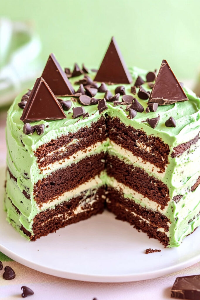 How to Make Mint Chocolate Chip Layer Cake