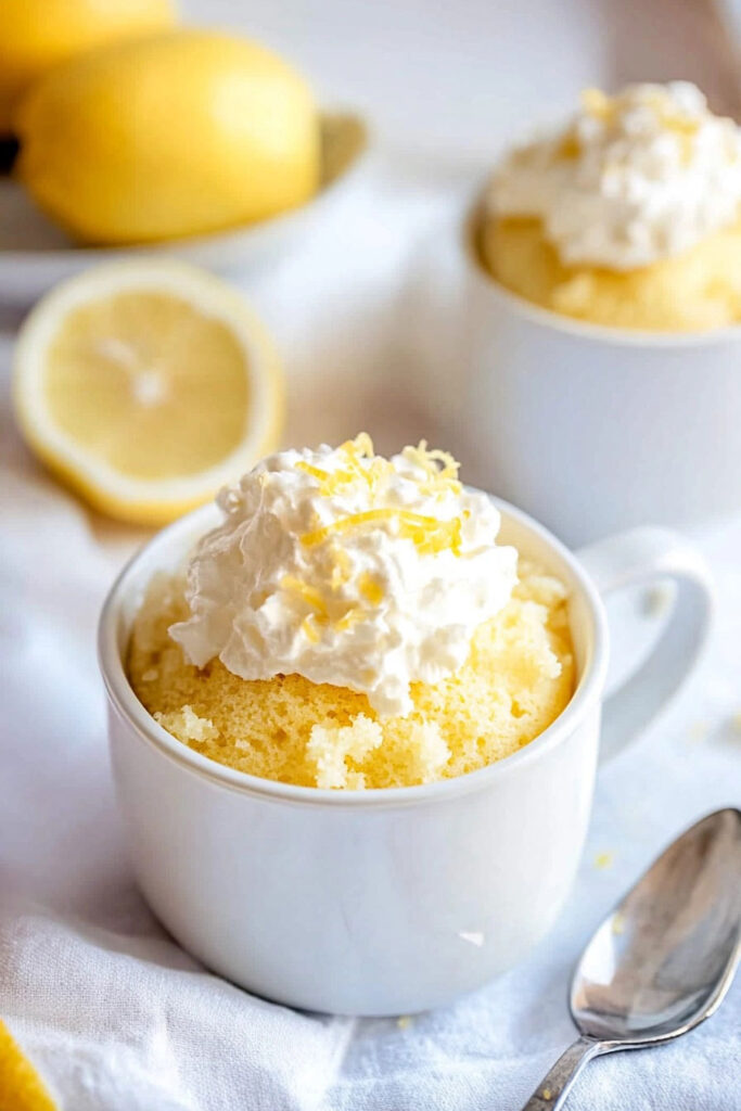 Serving Your Lemon Mug Cake