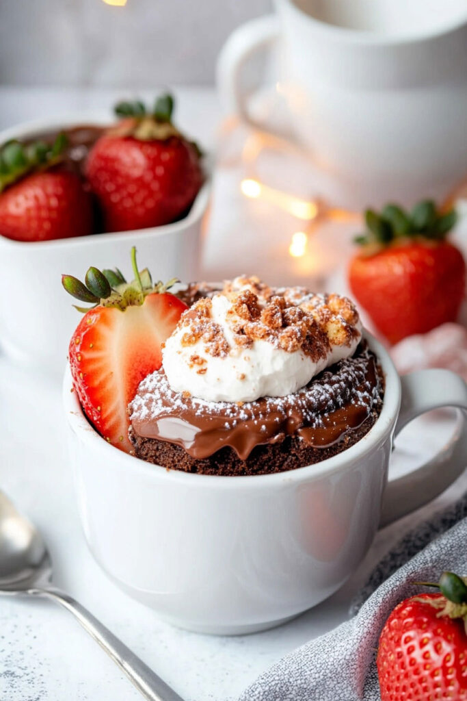 Serving Your Nutella Mug Cake