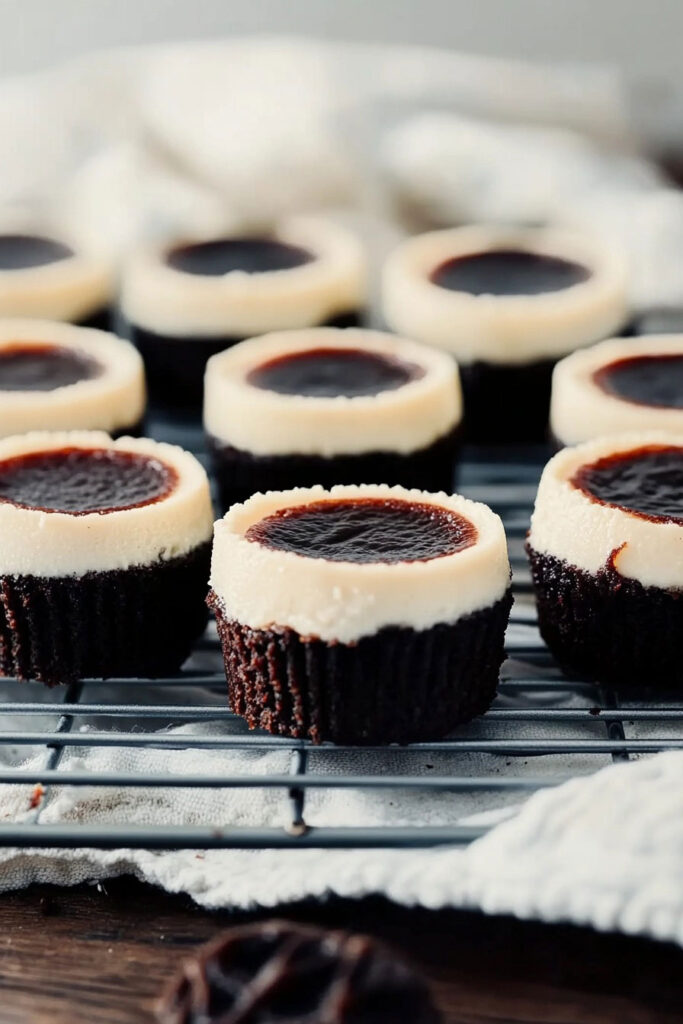 Storage Mini Black Bottom Cheesecakes