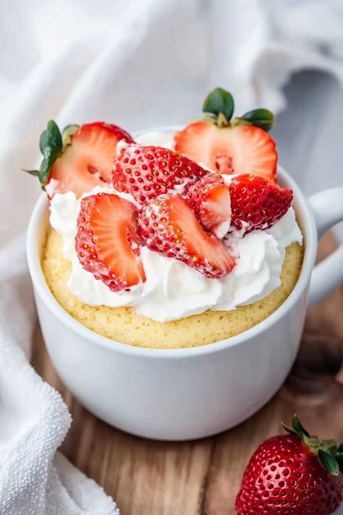 Strawberry Mug Cake 683x1024