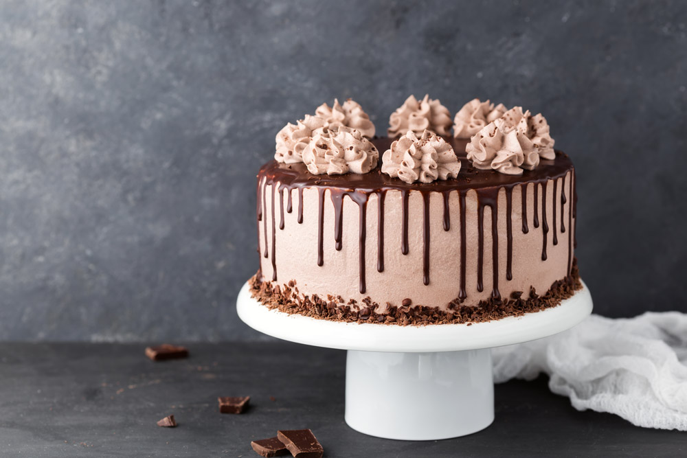 Baking Chocolate Drip Cake with Mocha Buttercream Frosting