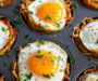 Cheesy Hash Brown Cups with Baked Eggs