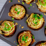 Cheesy Potato Roses with Green Onions