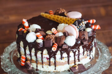 Chocolate Drip Candy Overload Cake