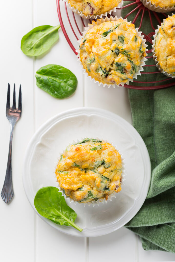 Customizations Spinach & Cheddar Savory Muffins