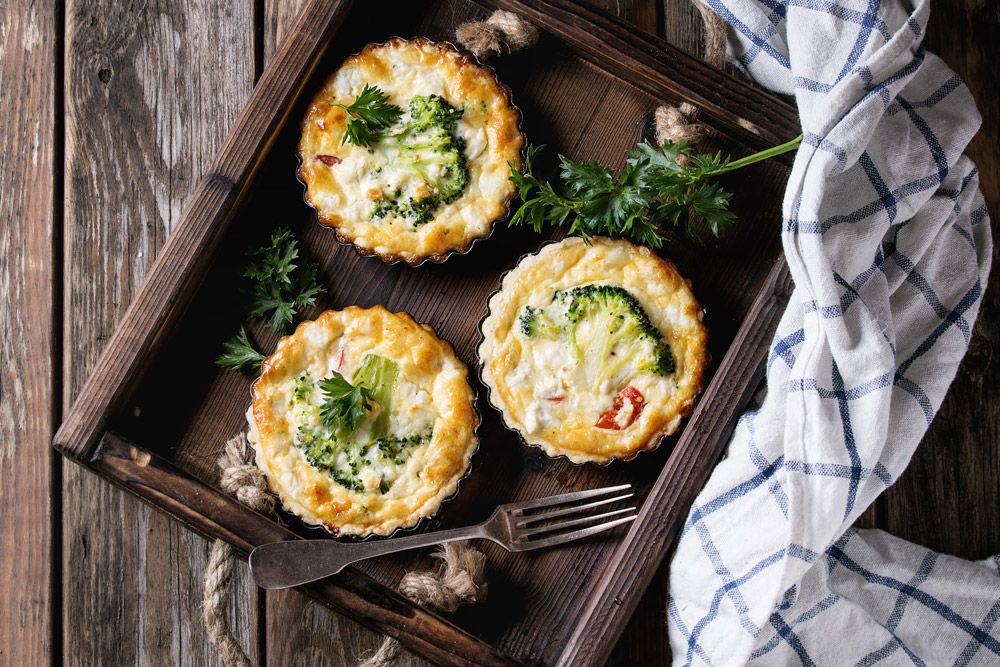 How to Make Mini Broccoli and Cheese Quiches