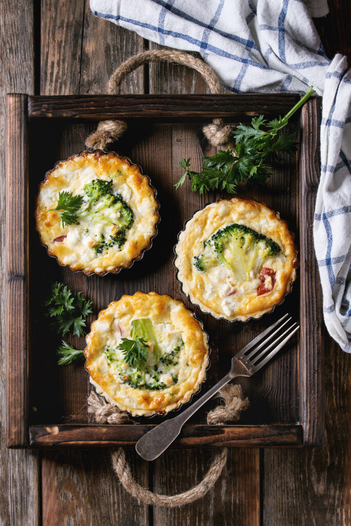 How to Serve Mini Broccoli and Cheese Quiches