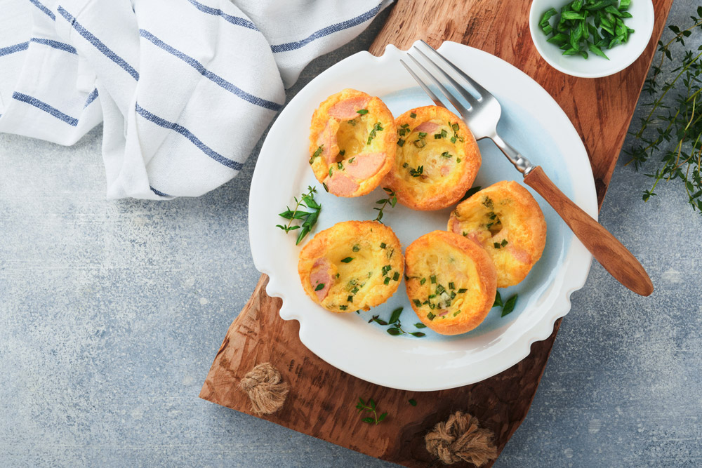 How to Serve Savory Egg Muffins with Cheese and Herbs