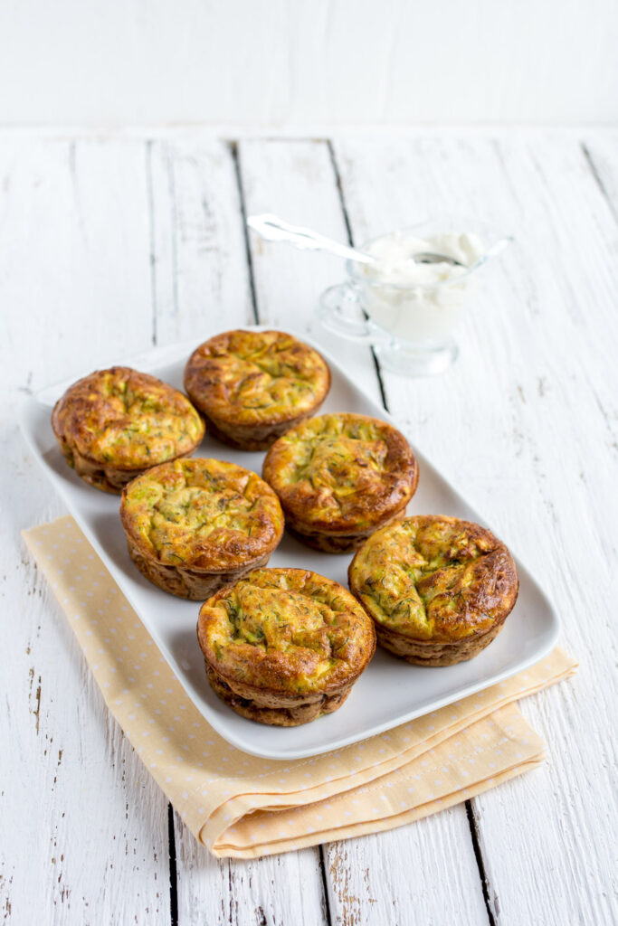 How to Serve Savory Zucchini and Herb Muffins