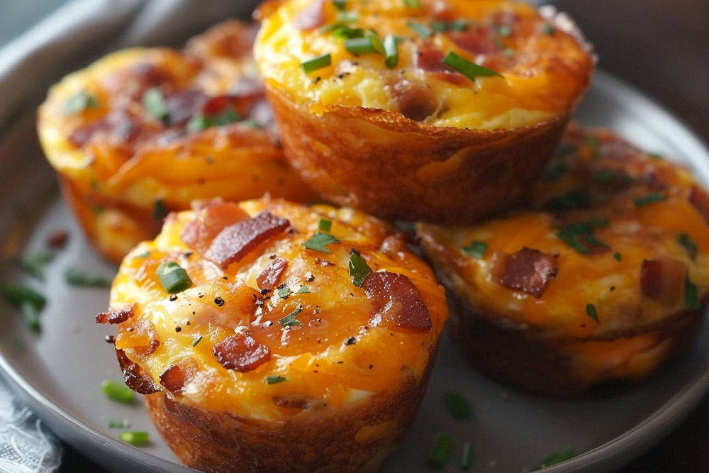 Instructions Cheddar & Veggie Breakfast Egg Muffins