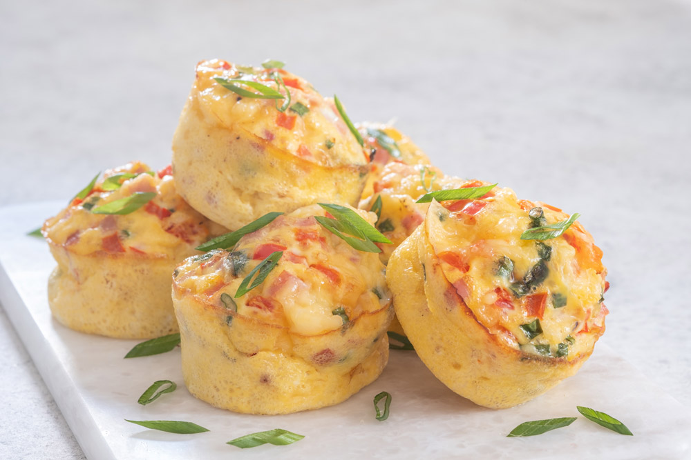 Instructions Veggie & Cheese Egg Muffins