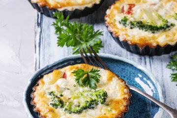 Mini Broccoli and Cheese Quiches