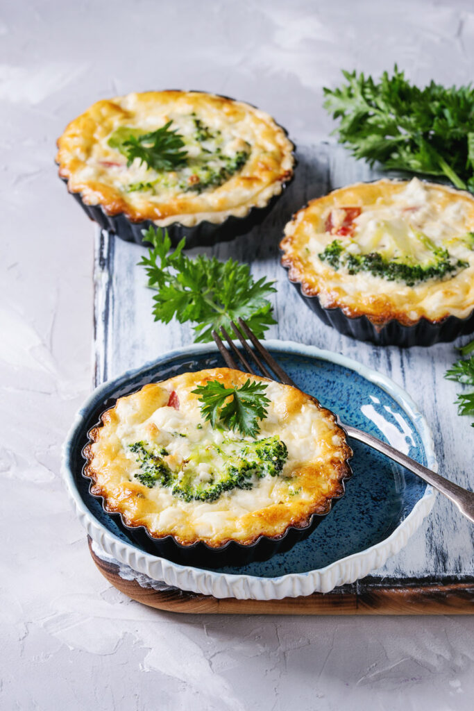 Mini Broccoli and Cheese Quiches