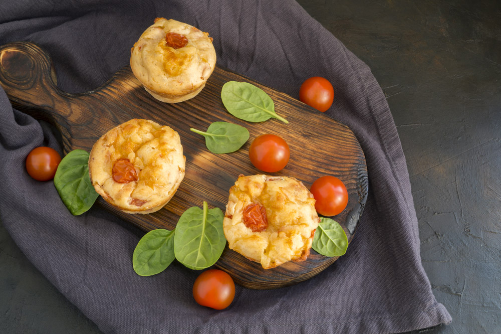 Savory Cheese and Tomato Muffins Recipe