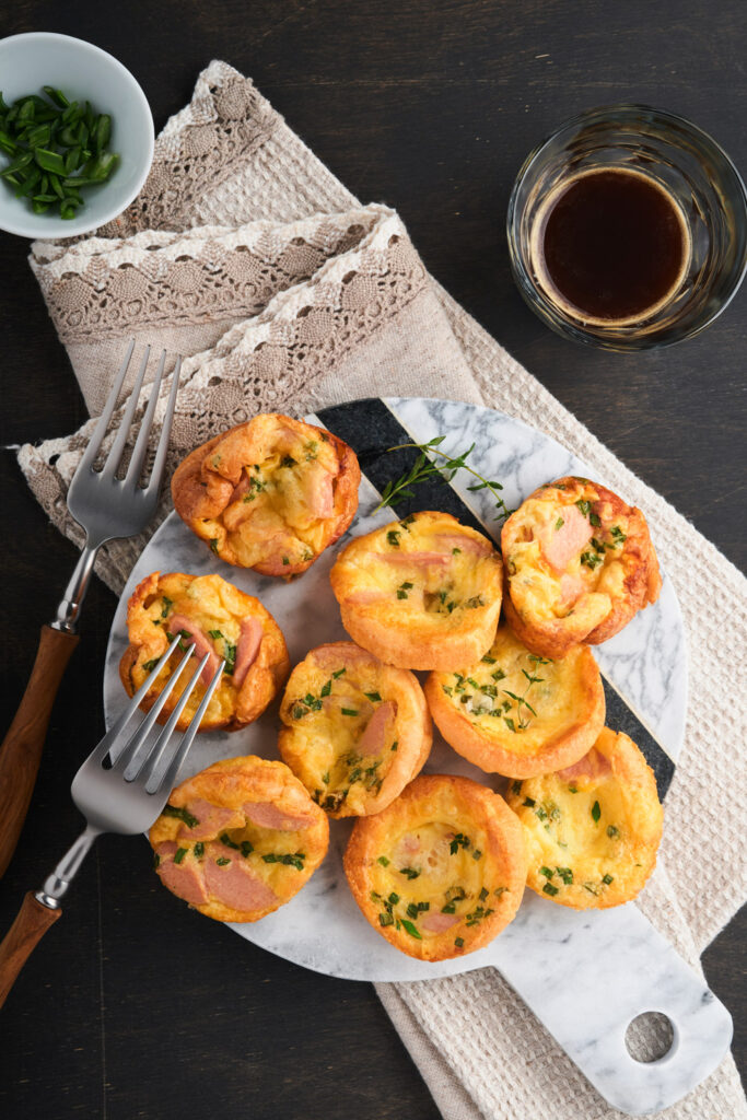 Savory Egg Muffins with Cheese and Green Onions