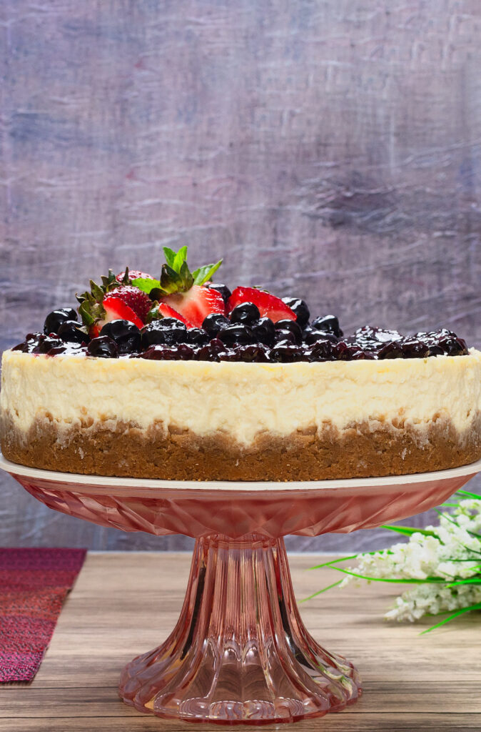 Serve Berry Topped New York Cheesecake