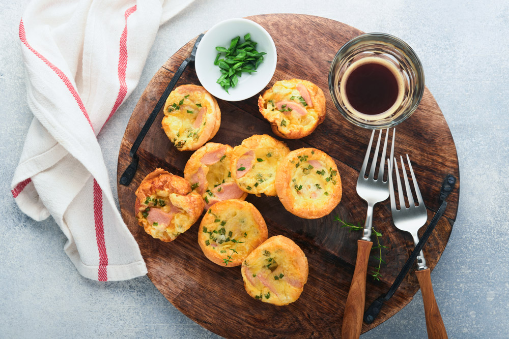 Serve Savory Egg Muffins with Cheese and Green Onions